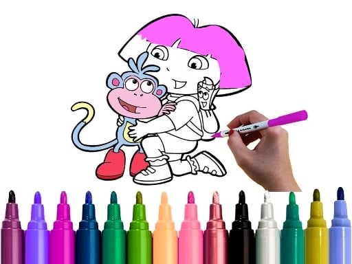 Dora Coloring Fun Time Details